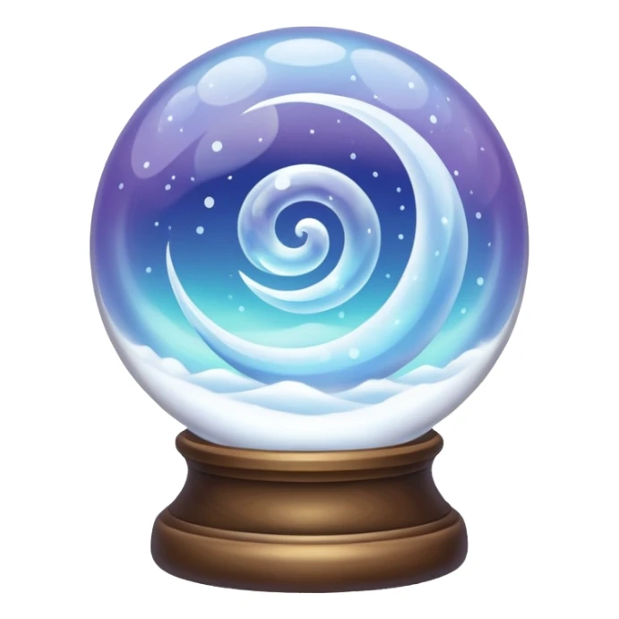 crystal ball with swirling mist sticker