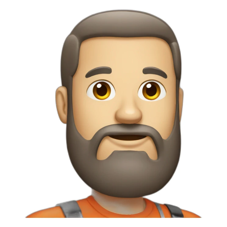 Bearded man Barbecue sticker