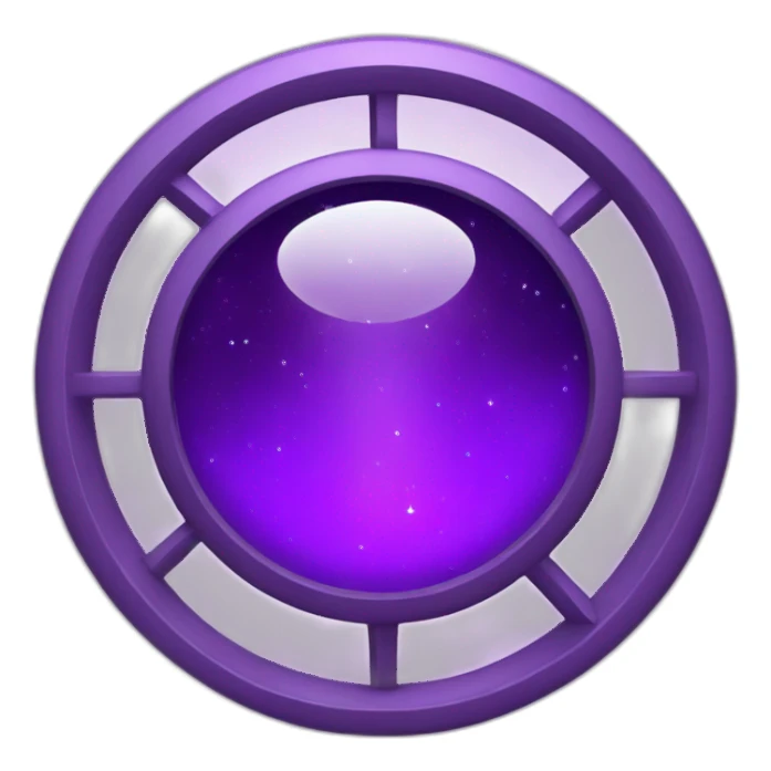 a purple portal to another galaxy sticker