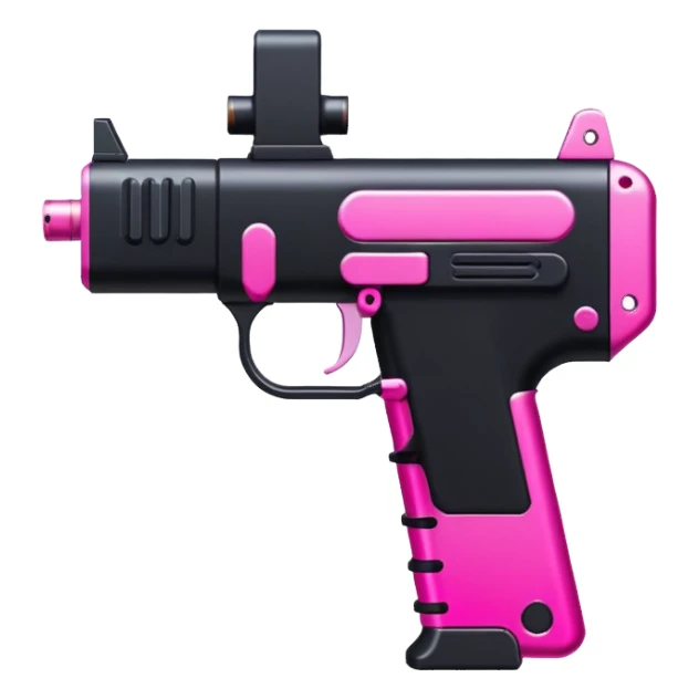 Black and pink uzi sticker