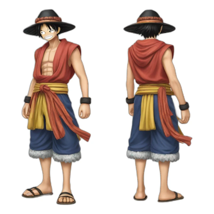 Luffy en tenue de wano  sticker