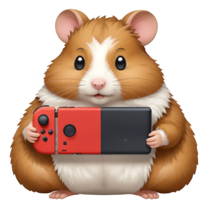 hamster playing Nintendo switch sticker
