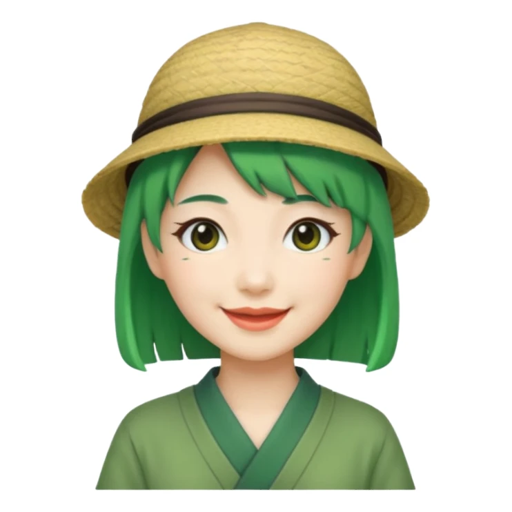 japanese green haired toutist sticker