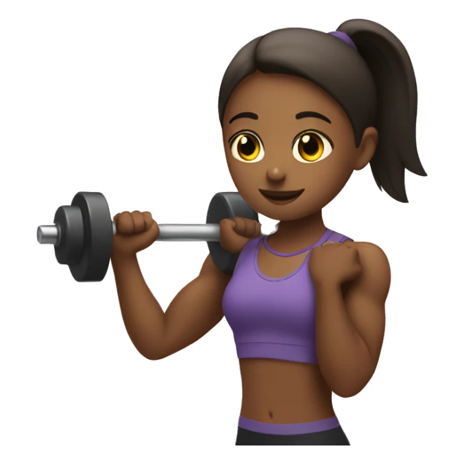 Girl lifting weights sticker