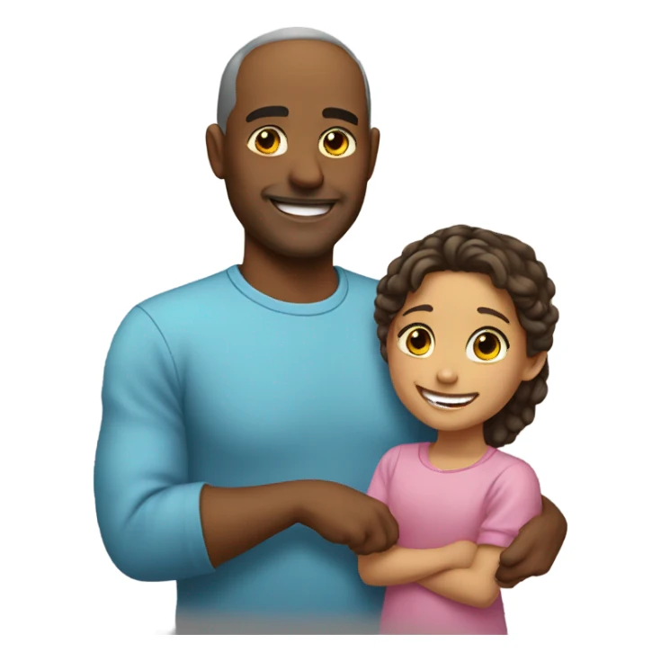 Dad and his daughter  sticker