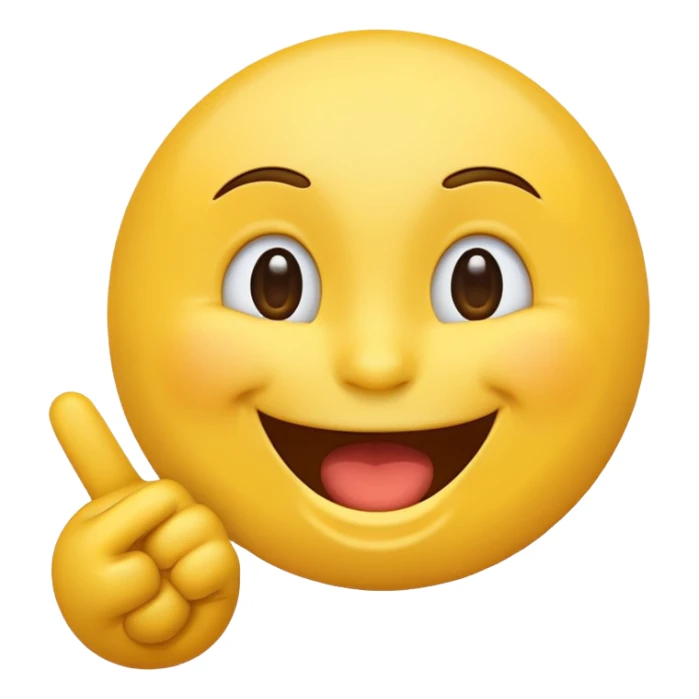 Laughing emoji pointing at me sticker