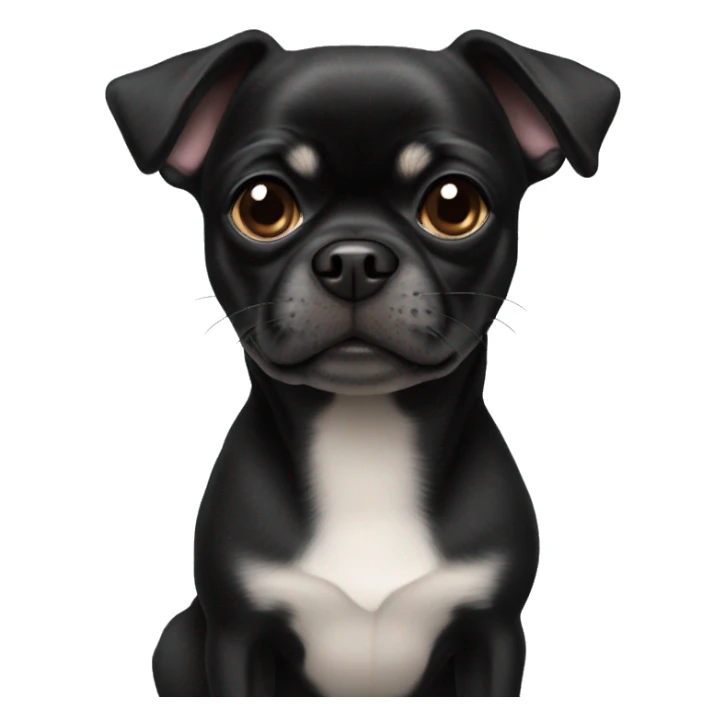 Black Chihuahua cross pug sticker