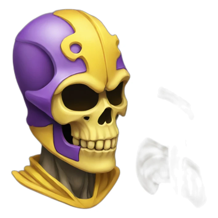 skeletor yellow and purple sticker