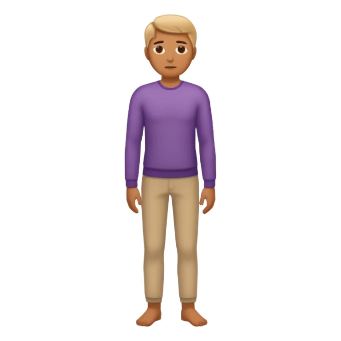 full body of a man thinking sticker