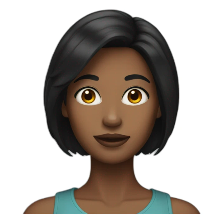 black haired woman sticker