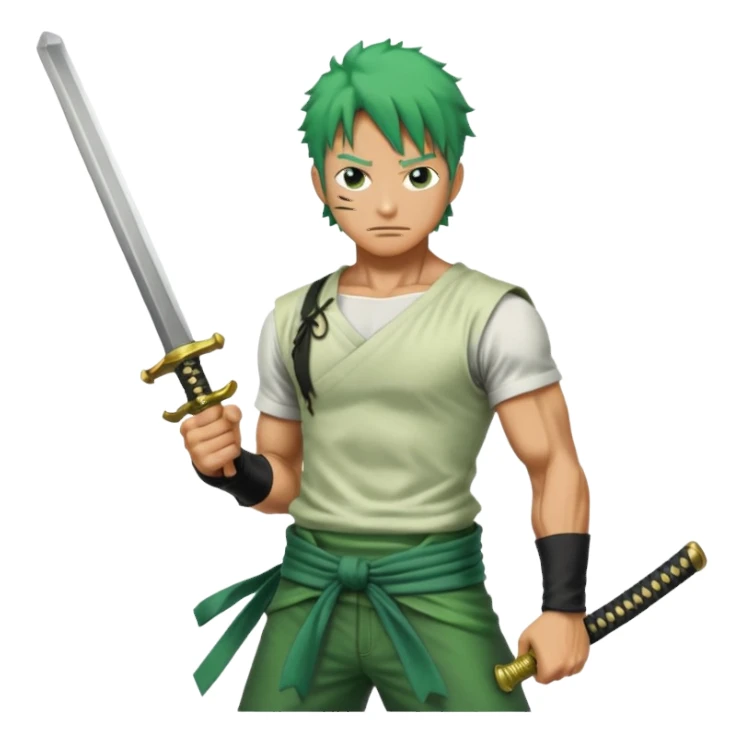 Has a zoro de one piece  sticker
