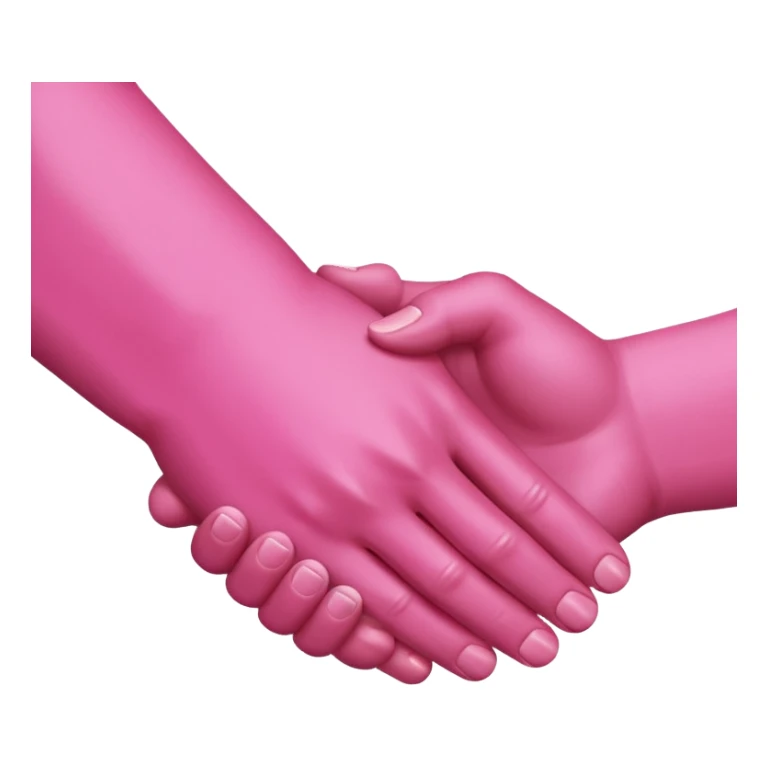 handshake pink hands sticker