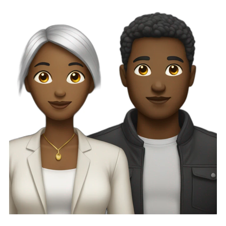 black women and white men sticker
