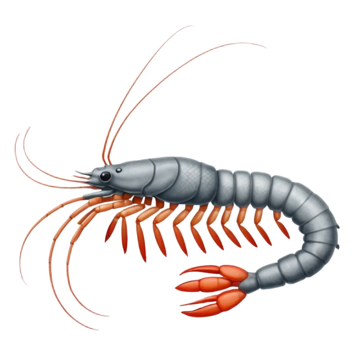 Shrimp sketched with pencil  sticker