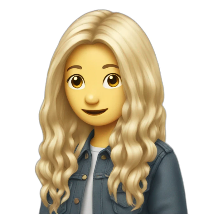 Rat standing with long blond hair sticker