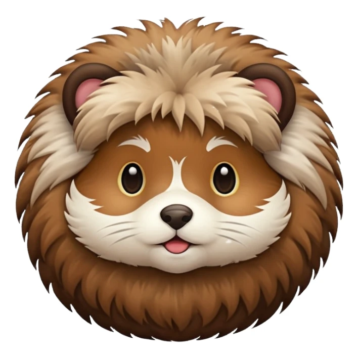 animal fur ball sticker