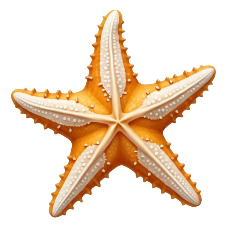 all white dried star fish sticker