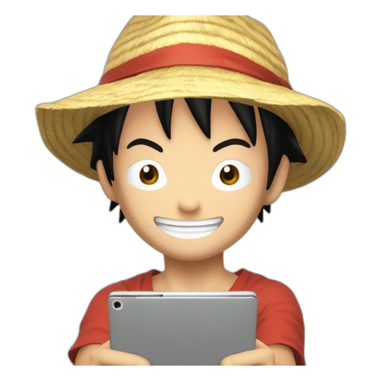 Luffy playing vidéos games sticker