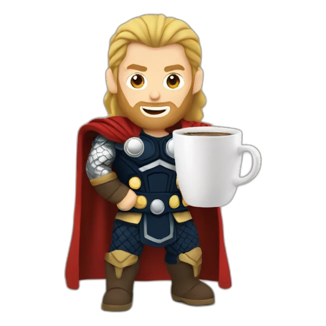 thor avec un café sticker