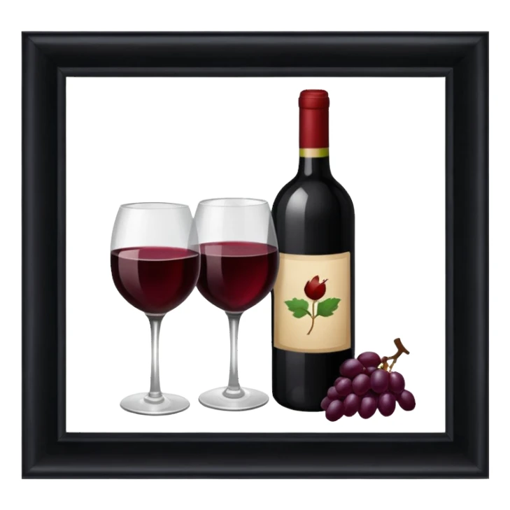 Wine and painting sticker