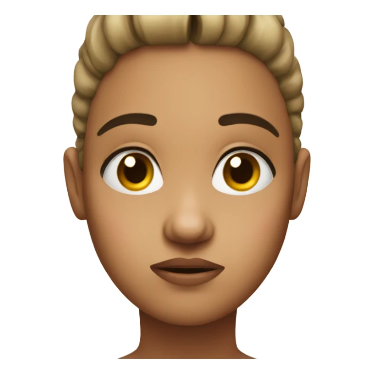 Annoyed girl face sticker