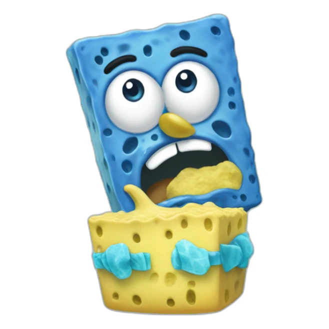 Bluey but spongebob sticker