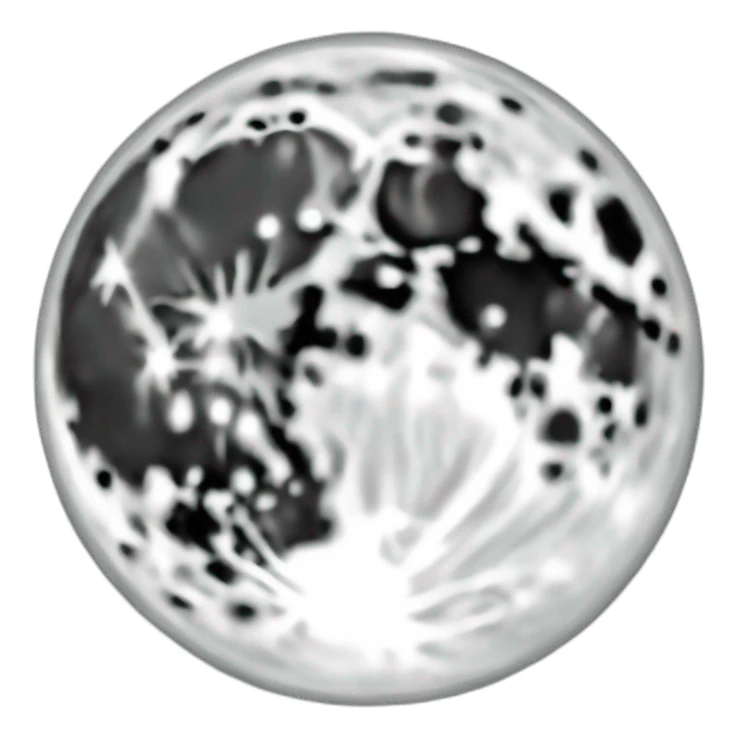 emoji ios full moon sticker