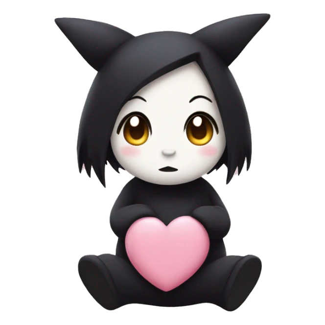 kuromi with heart sticker