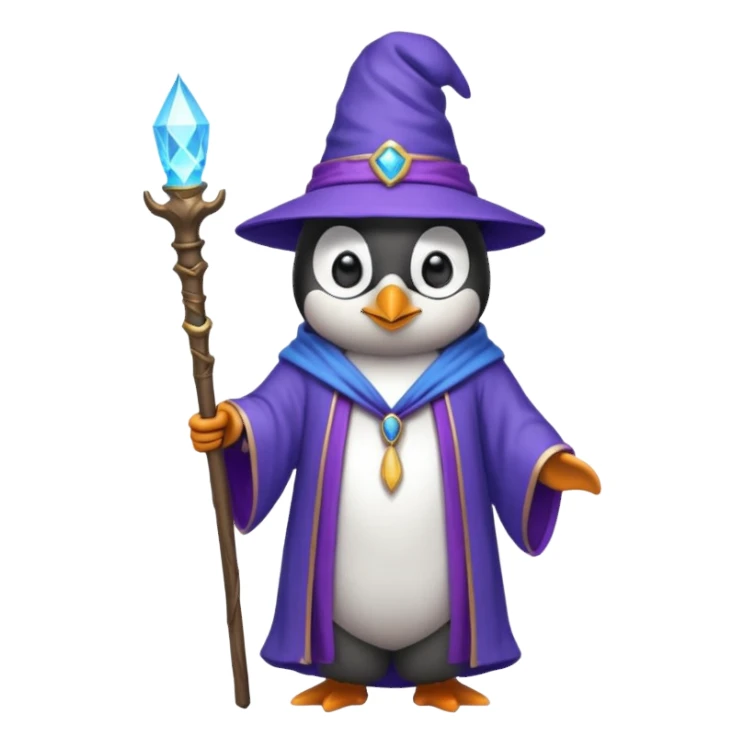 Penguin Wizard sticker