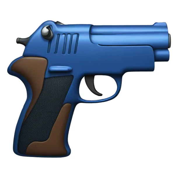 Blue gun sticker