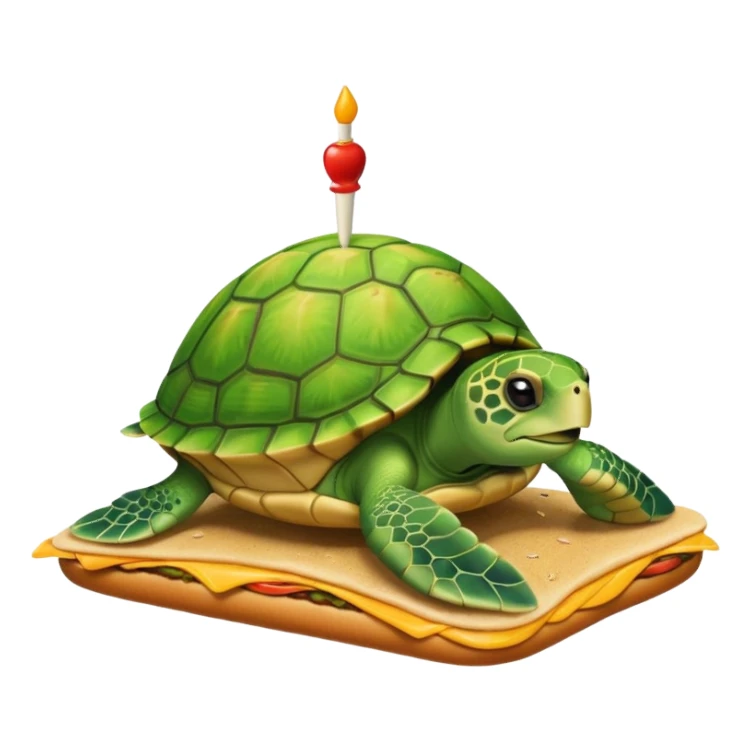 SeaTurtle eat burger sticker