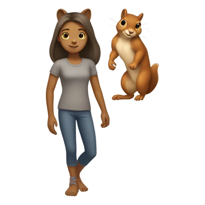 half squirrel half girl hybrid  sticker