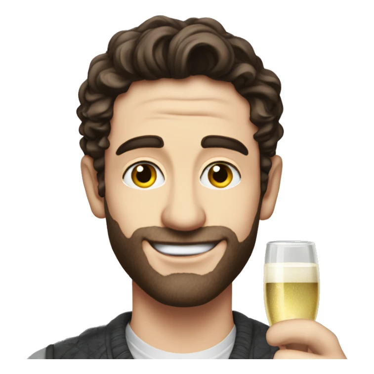 Actor Josh O’Connor drinking Prosecco sticker