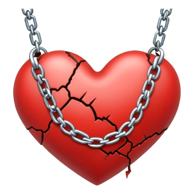 emo heart with a chain sticker