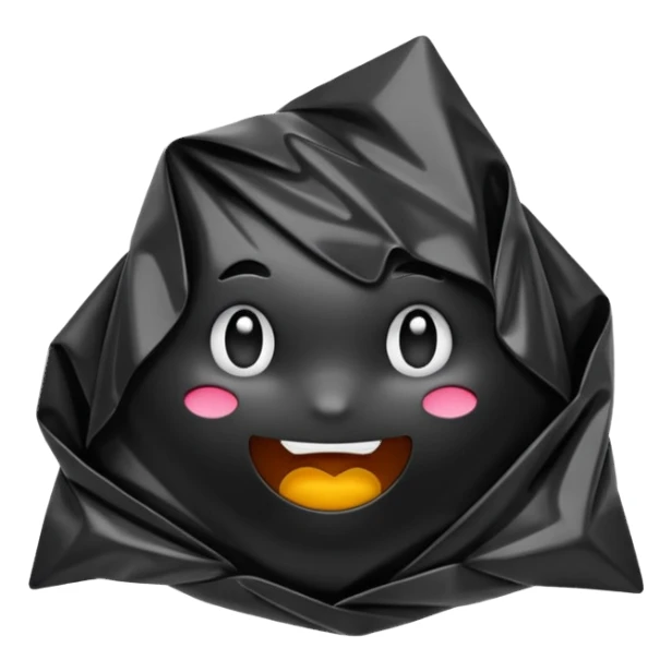 Black pollythene sticker