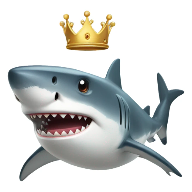 shark with crown sticker