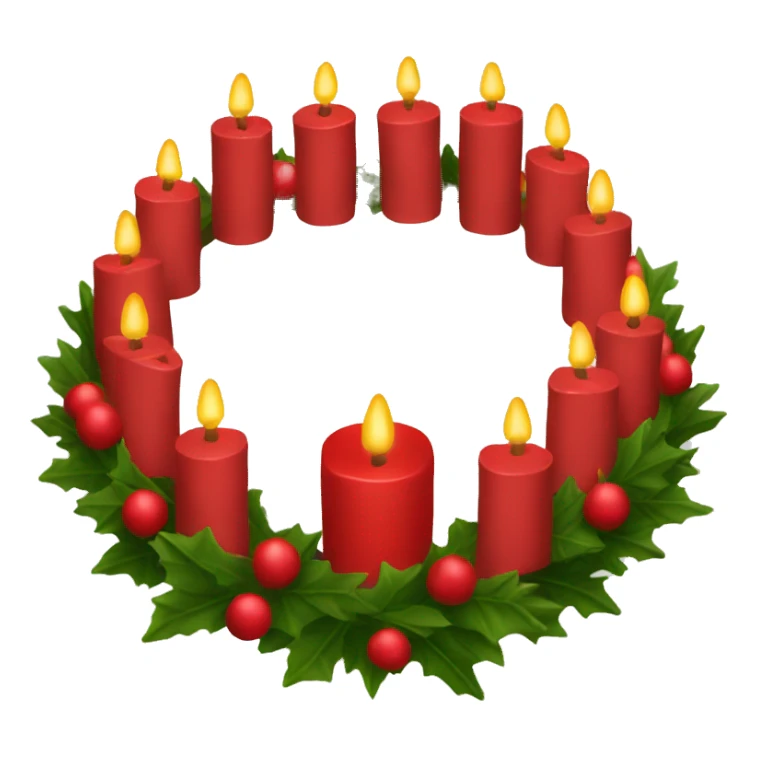 all red advent wreath sticker