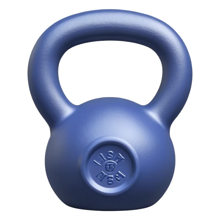 periwinkle kettlebell, minimalistic realistc sticker