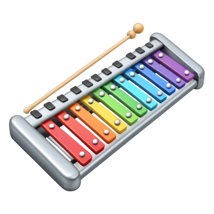 Xylophone silver sticker