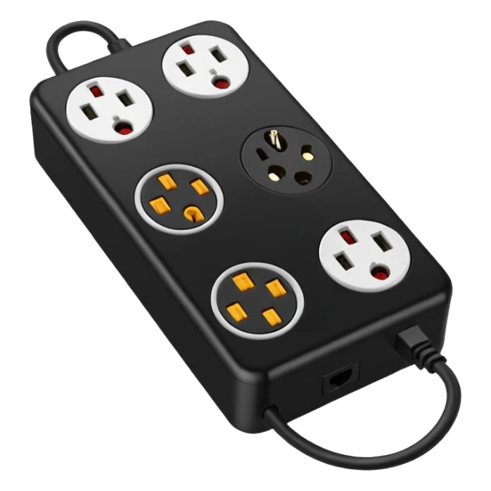 3 way power strip sticker