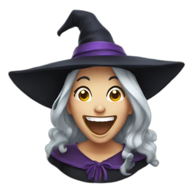 Witch laughing sticker