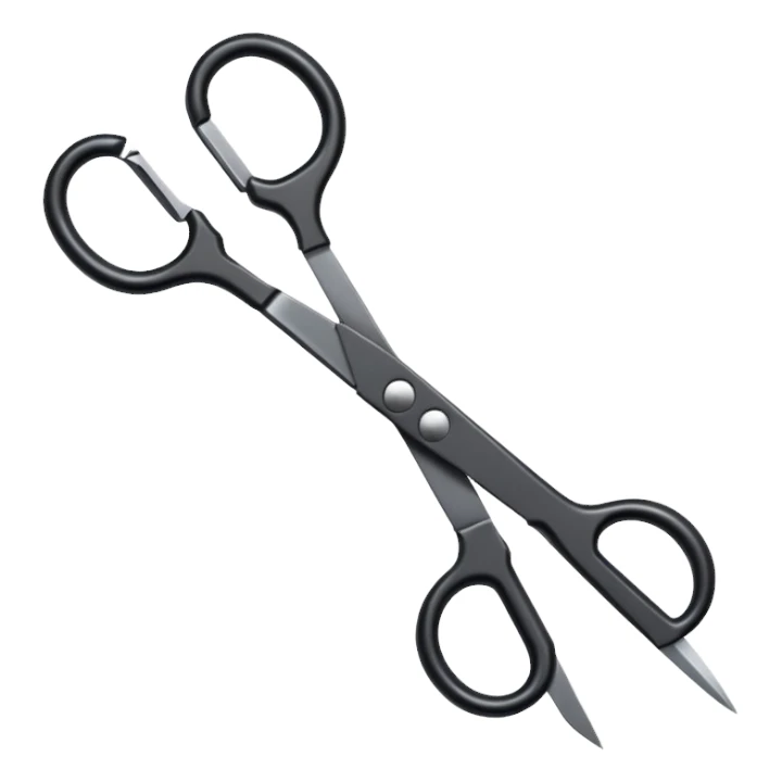 simple black scissors sticker