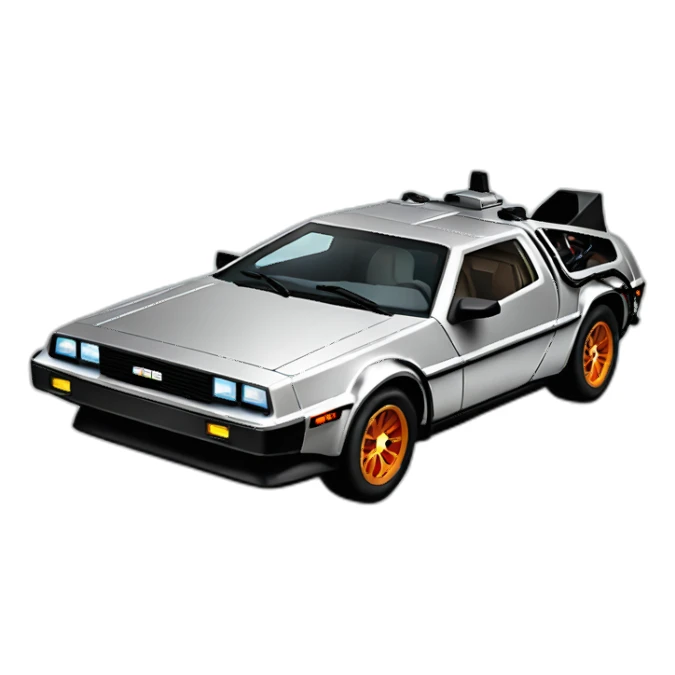 delorean time machine sticker