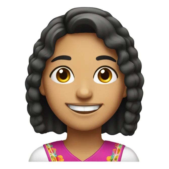 Mexican girl smiling sticker