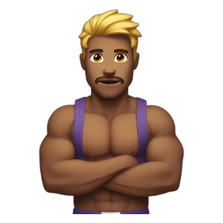 strong man a muscular sticker