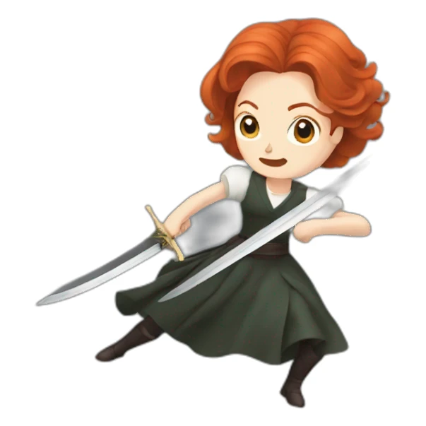 Audrey fleurot fighting with sword sticker