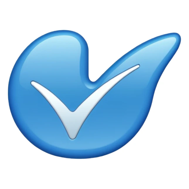 Verified blue tick emoji sticker