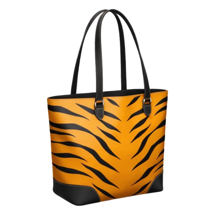 Tiger skin tote bag sticker