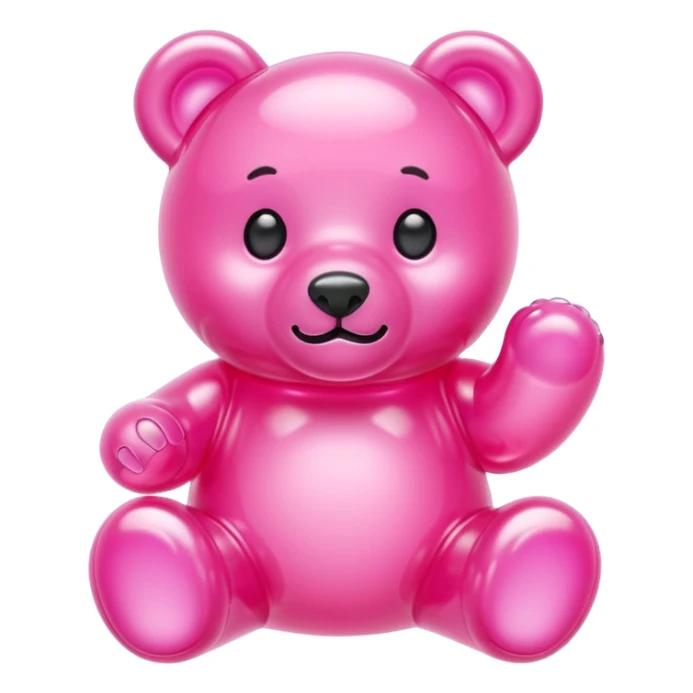 bubblegum pink jelly bear sticker