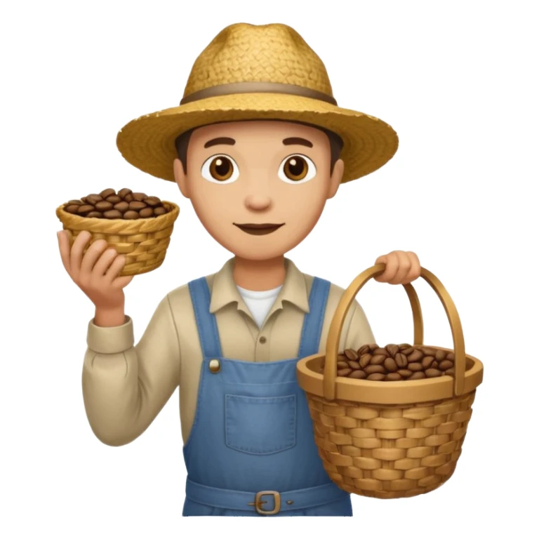 light skin granjero de cafe full body  sticker